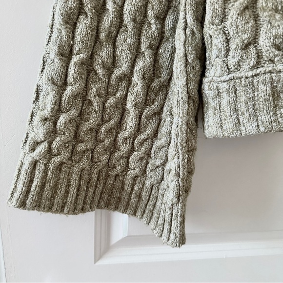 Free People Snow Bird Cable Knit Sweater Beige Tan Women’s Size Small Cabincore - Picture 6 of 16